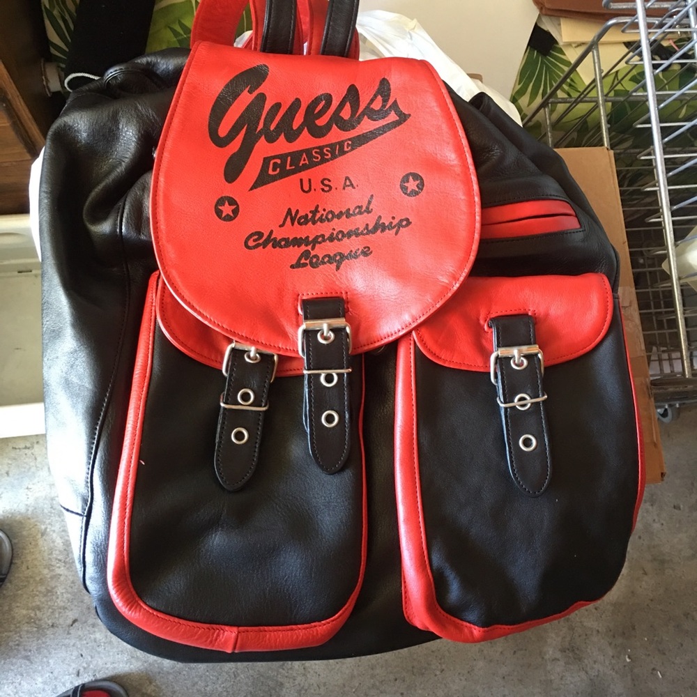 Guess Black & Red Bag - New  Unused - Vintage